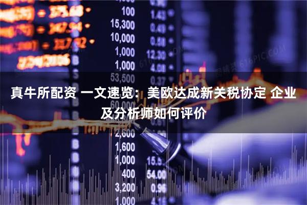 真牛所配资 一文速览：美欧达成新关税协定 企业及分析师如何评价