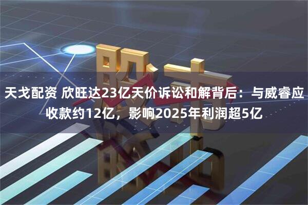 天戈配资 欣旺达23亿天价诉讼和解背后：与威睿应收款约12亿，影响2025年利润超5亿